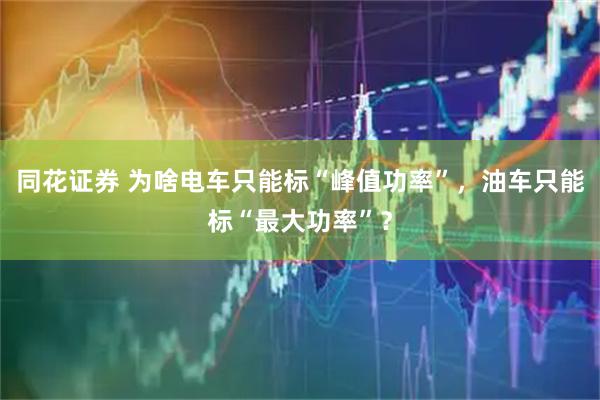 同花证券 为啥电车只能标“峰值功率”，油车只能标“最大功率”？