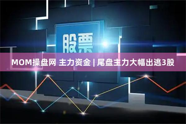 MOM操盘网 主力资金 | 尾盘主力大幅出逃3股